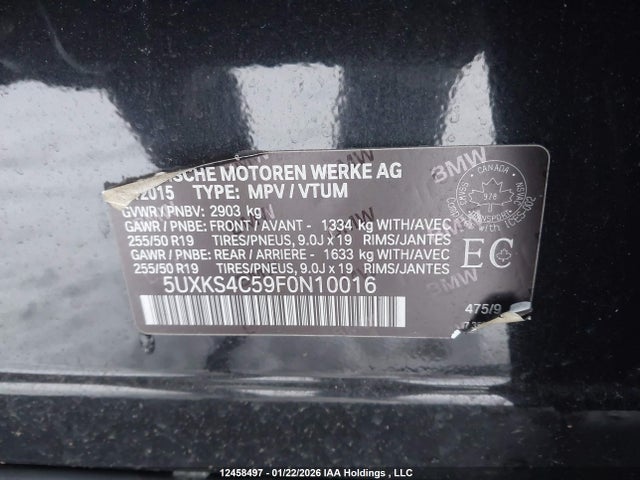 5UXKS4C59F0N10016 BMW X5 3.5d