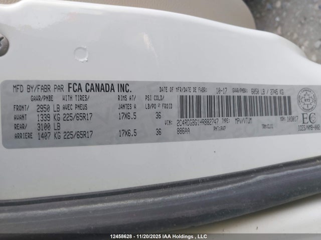 2C4RDGBG1HR882747 Dodge Grand Caravan Se