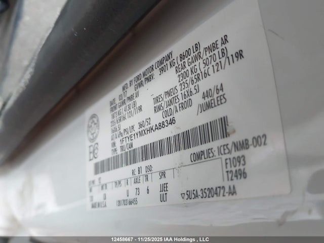 1FTYE1YMXHKA88346 Ford Transit T-150