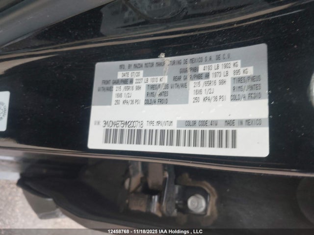 2021 Mazda Cx-30 Gx მანქანა იყიდება აუქციონზე, vin: 3MVDMAB75MM200718, აუქციონის ნომერი: 12458768