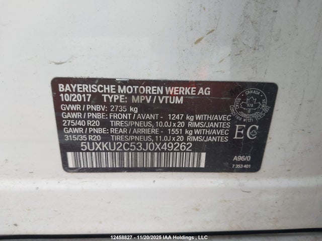 5UXKU2C53J0X49262 BMW X6 Xdrive35i