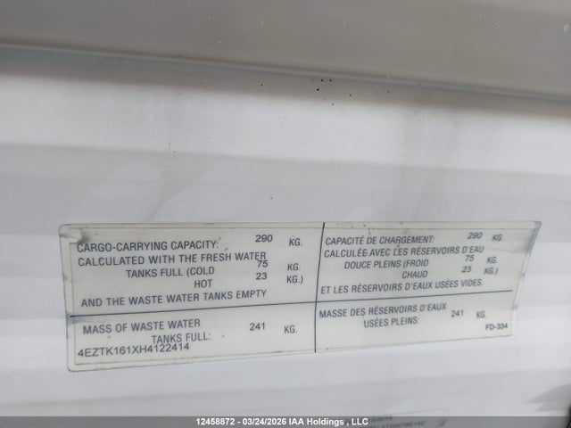 4EZTK161XH4122414 Kzrv Sportsman