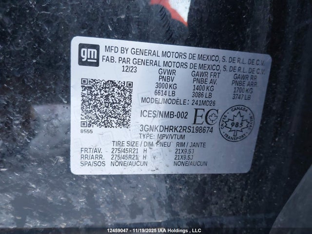 Aukcja sprzedaży 2024 Chevrolet Blazer Rs, vin: 3GNKDHRK2RS198674, numer aukcji: 12459047