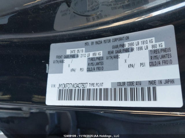 JM1DKFD7XK0407607 Mazda Cx-3 Grand Touring