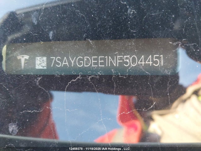 Aukcja sprzedaży 2022 Tesla Model Y, vin: 7SAYGDEE1NF504451, numer aukcji: 12459378