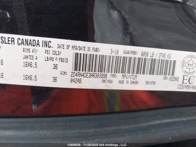 Aukcja sprzedaży 2010 Dodge Grand Caravan Se, vin: 2D4RN4DE3AR303998, numer aukcji: 12459526