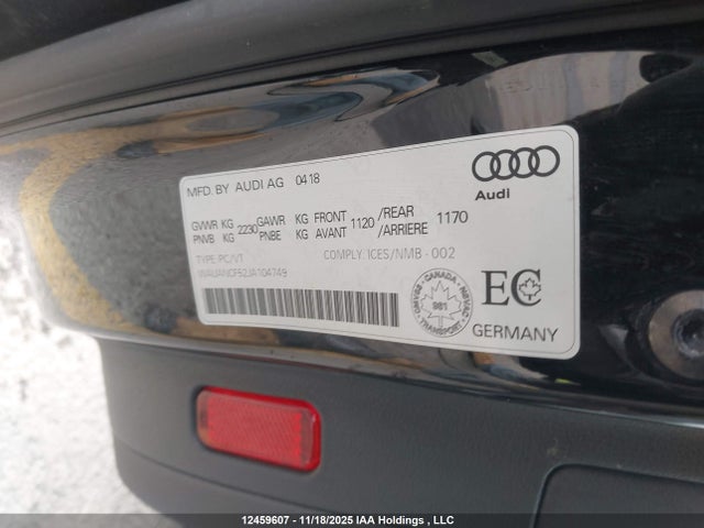 WAUANCF52JA104749 Audi A5
