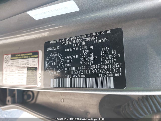 5XYZTDLB0JG521301 Hyundai SANTA FE SPORT