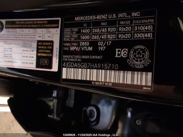 4JGDA5GB7HA915710 Mercedes-Benz Gle 400 4matic