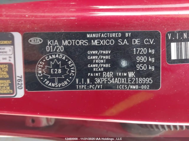 KIA mpi nu 2020 3KPF54ADXLE218995 Image 9