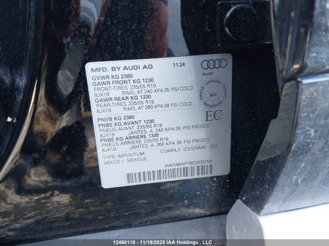 WA1ABAFY9S2036708 Audi Q5 Premium 40