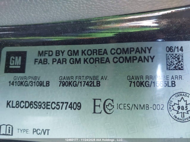 Chevrolet ll0 2014 KL8CD6S93EC577409 Image 8