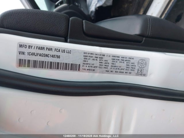 Продажа на аукционе авто 2022 Jeep Grand Cherokee Laredo E/laredo X, vin: 1C4RJFAG5NC148766, номер лота: 12460208