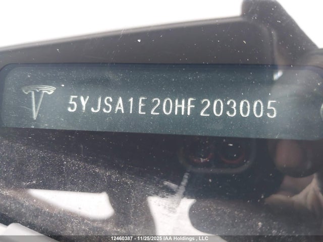 Продажа на аукционе авто 2017 Tesla Model S 100d/60d/75d/90d/p100d, vin: 5YJSA1E20HF203005, номер лота: 12460387
