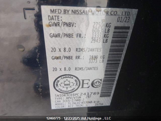 2023 Nissan Pathfinder Sl მანქანა იყიდება აუქციონზე, vin: 5N1DR3CE6PC241789, აუქციონის ნომერი: 12460775
