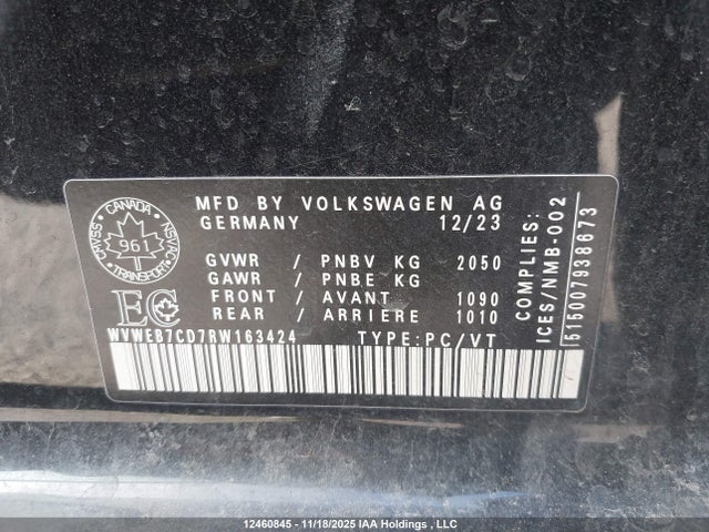 WVWEB7CD7RW163424 Volkswagen Golf R