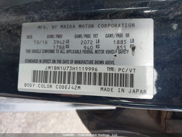 Mazda Mazda3 Gx 2017 JM1BN1U73H1119996 Image 37