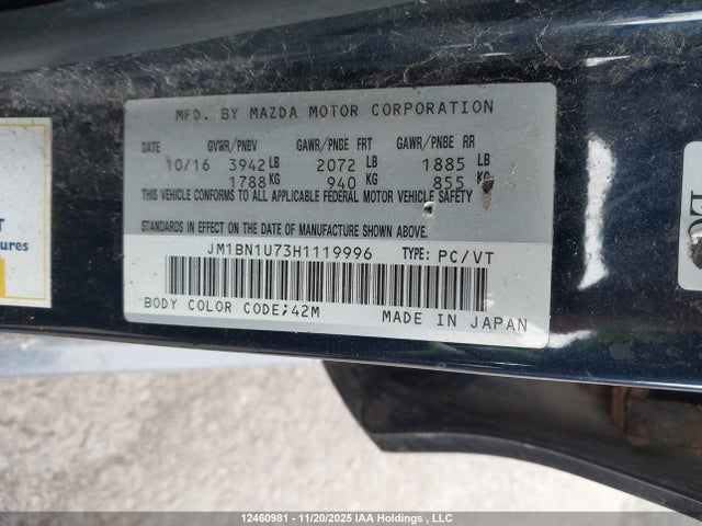Mazda Mazda3 Gx 2017 JM1BN1U73H1119996 Image 27
