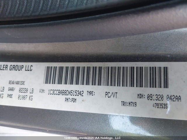 2013 Chrysler 200 Lx მანქანა იყიდება აუქციონზე, vin: 1C3CCBAB8DN515342, აუქციონის ნომერი: 12461005