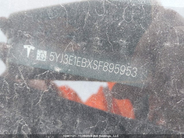 2025 Tesla Model 3 Long Range მანქანა იყიდება აუქციონზე, vin: 5YJ3E1EBXSF895953, აუქციონის ნომერი: 12461121