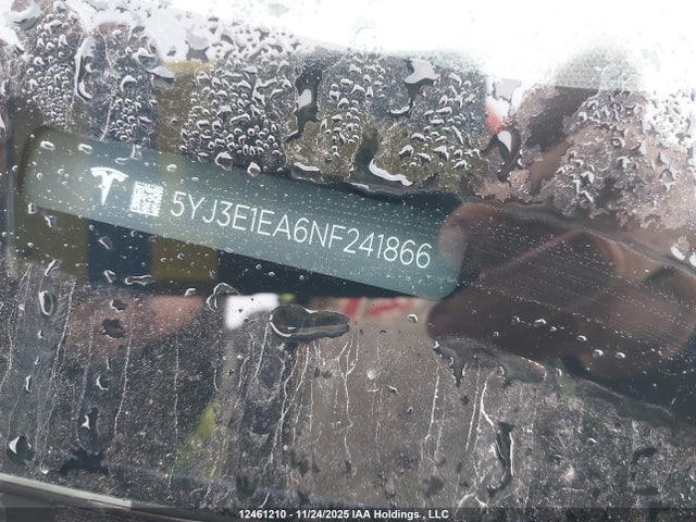 Auction sale of the 2022 Tesla Model 3 Rwd/standard Range, vin: 5YJ3E1EA6NF241866, lot number: 12461210