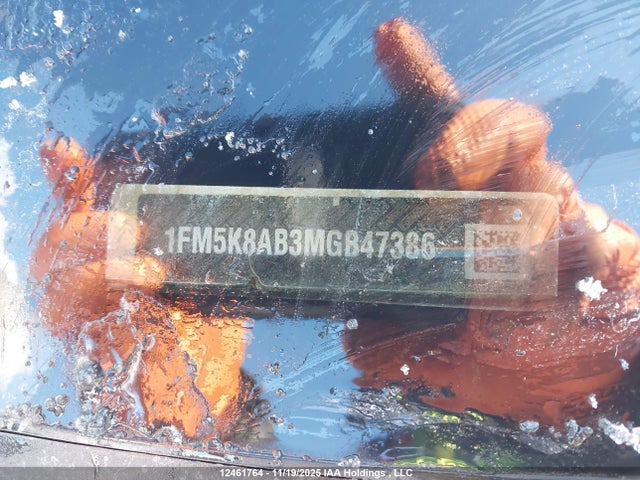 12461764 :رقم المزاد ، 1FM5K8AB3MGB47386 vin ، 2021 Ford Explorer Police Interceptor مزاد بيع
