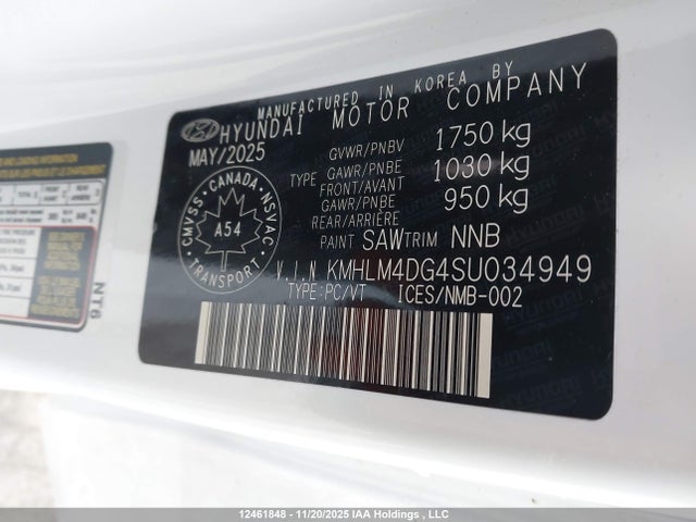 Продаж на аукціоні авто 2025 Hyundai Elantra, vin: KMHLM4DG4SU034949, номер лоту: 12461848