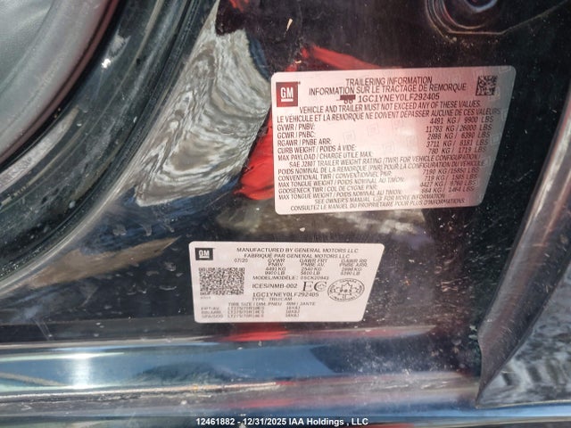 1GC1YNEY0LF292405 Chevrolet Silverado K2500 Heavy Duty Lt