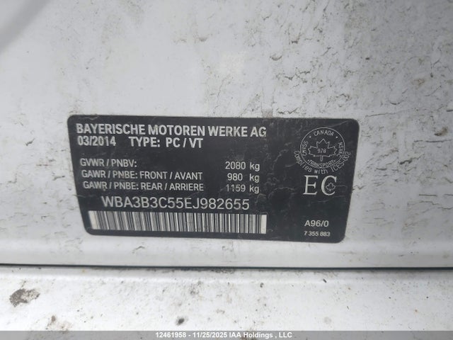 Aukcja sprzedaży 2014 Bmw 328i Xdrive, vin: WBA3B3C55EJ982655, numer aukcji: 12461958