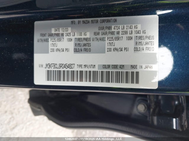 Mazda Cx-5 Gs W/o Cd 2024 JM3KFBCL8R0454607 Image 9
