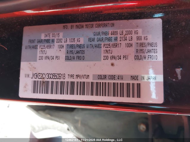 JM3KE2CY3G0650918 Mazda Cx-5 Touring