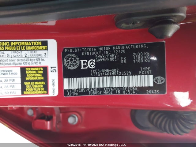 4T1G11AK4MU423529 Toyota CAMRY SE
