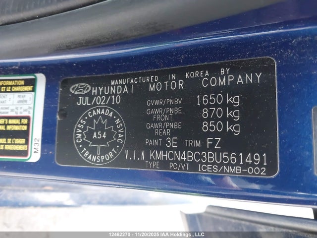 Продажа на аукционе авто 2011 Hyundai Accent Gls, vin: KMHCN4BC3BU561491, номер лота: 12462270
