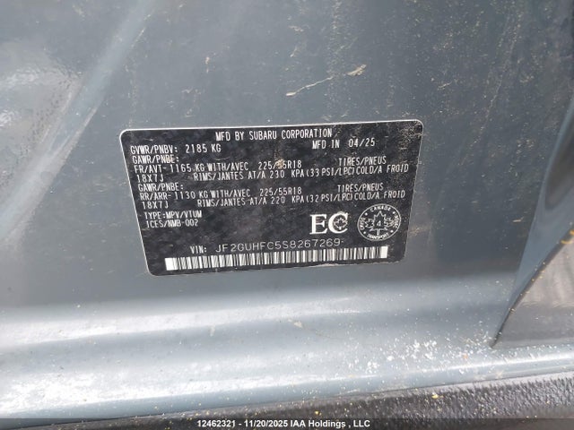 Subaru Crosstrek Onyx 2025 JF2GUHFC5S8267269 Image 19