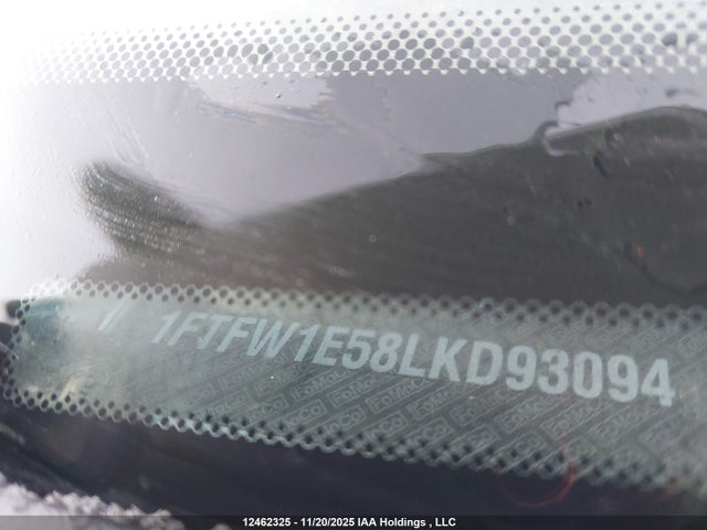 12462325 :رقم المزاد ، 1FTFW1E58LKD93094 vin ، 2020 Ford F150 Supercrew مزاد بيع