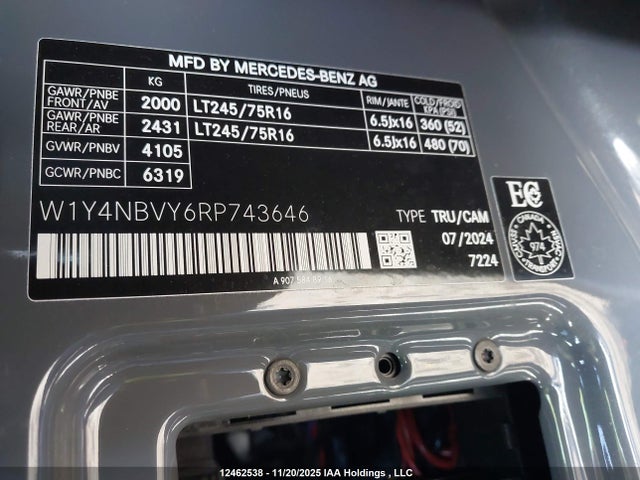 W1Y4NBVY6RP743646 Mercedes-Benz Sprinter 2500