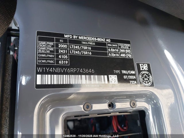 W1Y4NBVY6RP743646 Mercedes-Benz Sprinter 2500