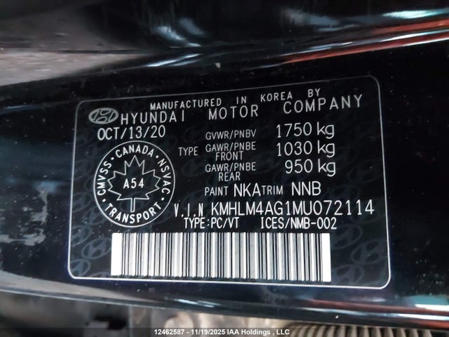 KMHLM4AG1MU072114 Hyundai ELANTRA SEL