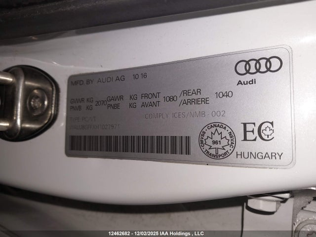WAUJ8GFFXH1027971 Audi A3