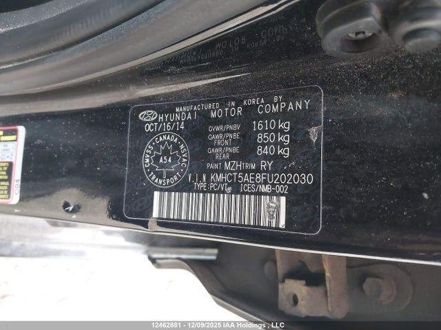 Aukcja sprzedaży 2015 Hyundai Accent Gl, vin: KMHCT5AE8FU202030, numer aukcji: 12462881