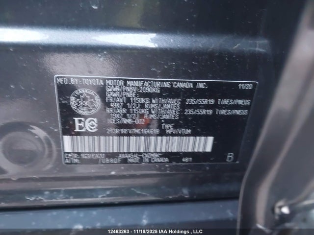 2021 Toyota Rav4 Xle მანქანა იყიდება აუქციონზე, vin: 2T3R1RFV7MC164618, აუქციონის ნომერი: 12463263