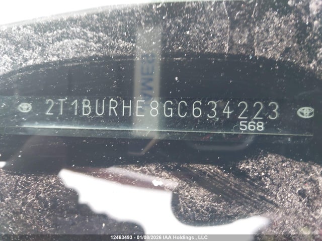 2016 Toyota Corolla Le მანქანა იყიდება აუქციონზე, vin: 2T1BURHE8GC634223, აუქციონის ნომერი: 12463493
