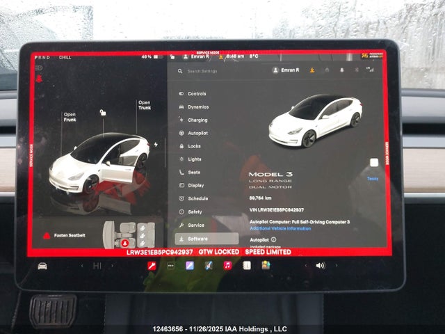 12463656 :رقم المزاد ، LRW3E1EB5PC942937 vin ، 2023 Tesla Model 3 مزاد بيع