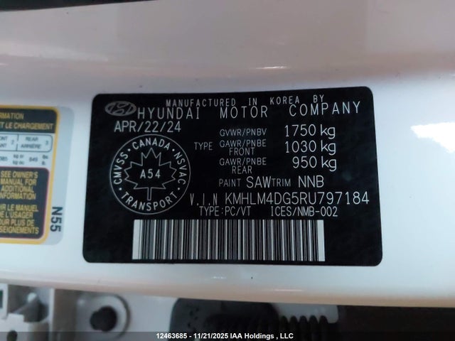 KMHLM4DG5RU797184 Hyundai mpi nu pe