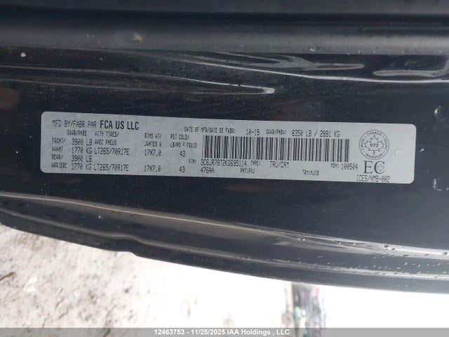 3C6JR7BT2KG695114 RAM 1500