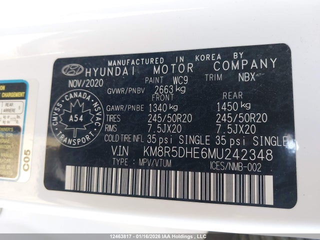 KM8R5DHE6MU242348 Hyundai Palisade Ultimate Calligraphy