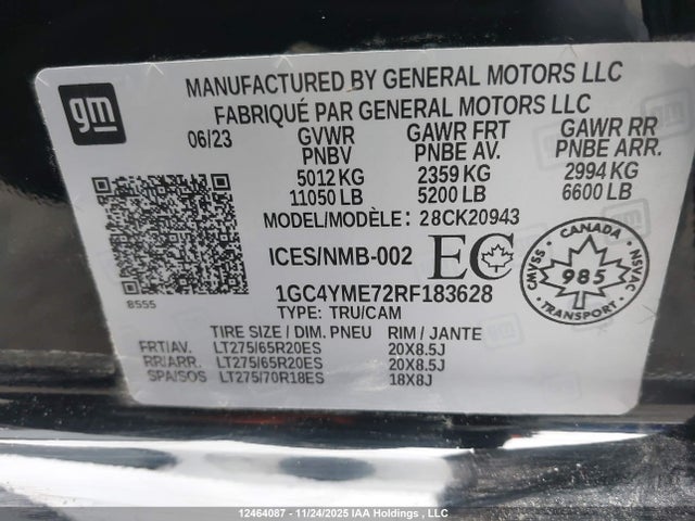 1GC4YME72RF183628 Chevrolet Silverado 2500hd Custom
