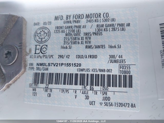 Ford gdi 2023 NM0LS7V21P1551520 Image 9
