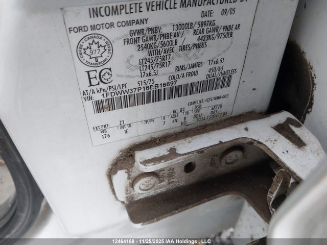 Продажа на аукционе авто 2006 Ford F350 Super Duty, vin: 1FDWW37P16EB16697, номер лота: 12464168