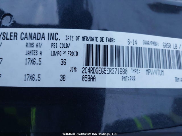 Dodge Grand Caravan R/t 2014 2C4RDGEG5ER371680 Image 9